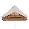 13.1Ft Oxford Bell Tent For Family Camping Spacious Yurt Tent With Stove Jack, 4 Season Glamping Shelter, Waterproof Oxford Hot Tent For 4-8 People