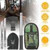 6-In-1 Multi Tool Survival Kit Shovel Knife Axe Saw Nail Puller W/ Pouch Outdoor Gear Camping