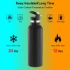Sports Water Bottle Stainless Steel Vacuum-Insulated Drinking Cup W/ Straws Outdoor Cycling Hiking