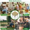 Folding Camping Table Portable Lightweight Carbon Steel Roll-Up Picnic Bbq Desk With Carry Bag Heavy Duty For Outdoor Beach Backyard Party Patio Campi