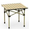 Folding Camping Table Portable Lightweight Carbon Steel Roll-Up Picnic Bbq Desk With Carry Bag Heavy Duty For Outdoor Beach Backyard Party Patio Campi