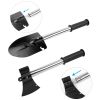 6-In-1 Multi Tool Survival Kit Shovel Knife Axe Saw Nail Puller W/ Pouch Outdoor Gear Camping