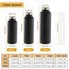 Sports Water Bottle Stainless Steel Vacuum-Insulated Drinking Cup W/ Straws Outdoor Cycling Hiking For Cold Hot Water