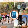 Sport Hydration Vest Running Backpack With 15Oz 50Oz Water Bladder Adjustable Strap Storage Bag For Trail Running Marathon Race Hiking