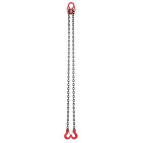 Chain Sling, 5/16 in x 10 ft Lifting Chains with 2 Leg Grab Hooks, Heavy Duty G80 Alloy Steel Lifting Sling, 7000LBS Capacity