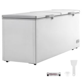 Chest Freezer, 19.8 Cu.ft / 561 L Large Deep Freezer with Split Top Double Locking Lids, Freestanding Commercial Chest Freezer & 4 Removable Baskets