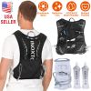 Sport Hydration Vest Running Backpack With 15Oz 50Oz Water Bladder Adjustable Strap Storage Bag For Trail Running Marathon Race Hiking