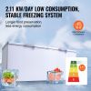 Chest Freezer, 19.8 Cu.ft / 561 L Large Deep Freezer with Split Top Double Locking Lids, Freestanding Commercial Chest Freezer & 4 Removable Baskets