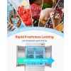 Commercial Freezer, 32.2 in Width Reach In Upright-Freezer Double Door, 43.2 Cu.ft Auto-Defrost Stainless Steel Freezer with 8 Adjustable Shelves