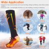 Electric Heated Socks For Men Women Battery Powered Heated Socks Rechargeable Feet Warmer With 4 Temperature Levels Indoor Outdoor Machine Washable