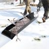 Deer Drag Sled With Handle Deer Cart Game Hauler Snow Sledding Pad Hunting Gear Supplies With 32.8Ft Black Rope 16.1Ft White Rope For Hunting Ice Fish