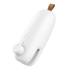 1pc Sealing Machine Mini Heat Sealer, Upgraded USB Charging 2 In 1 Heat Sealer Cutter Rechargeable Bag Resealer, Portable Handheld Heat Vacuum Se (Color: White)